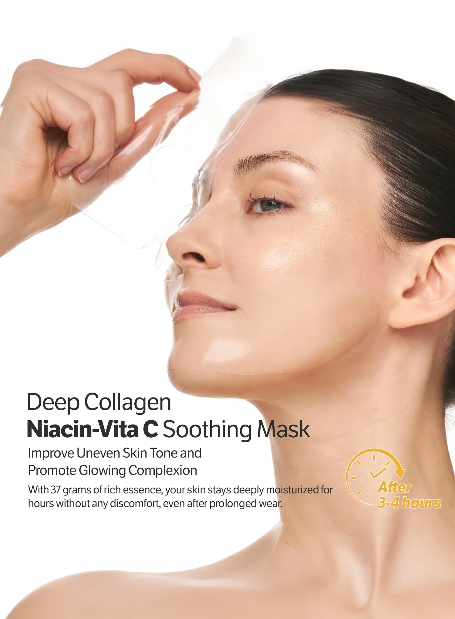 Deep Collagen Niacin-Vita C Brightening Mask (37g, 1ea) - Image 3