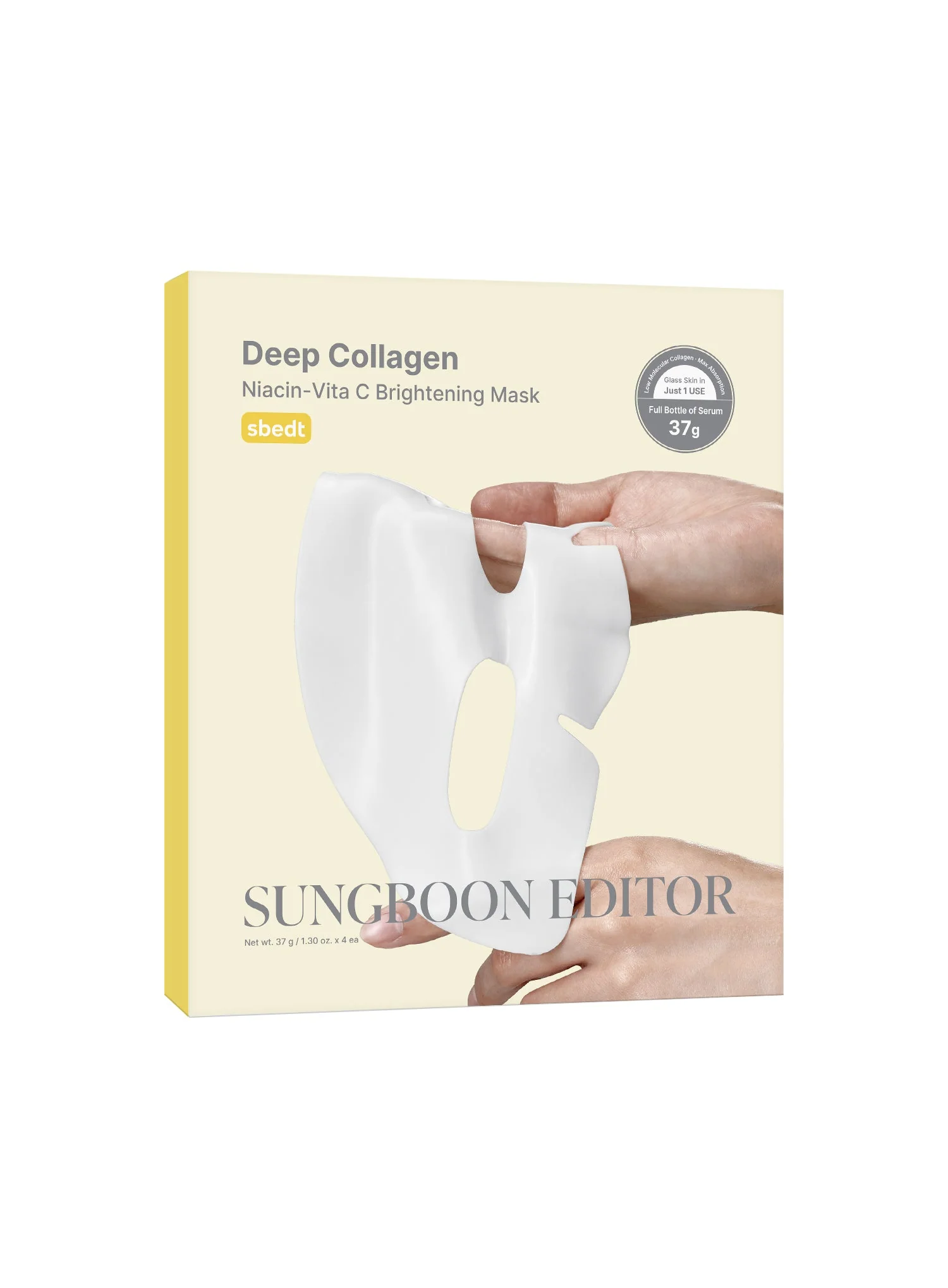 Deep Collagen Niacin Vita C Brightening Mask (37g*4ea) - Image 2