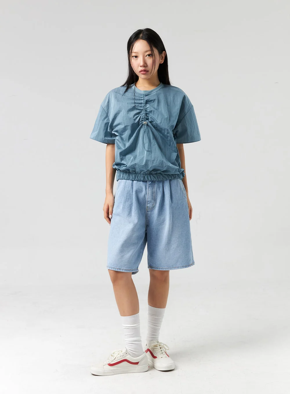 Denim Bermuda Shorts CL326 - Image 3