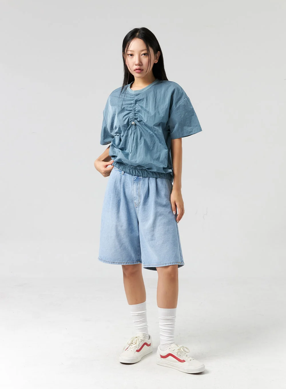 Denim Bermuda Shorts CL326 - Image 4