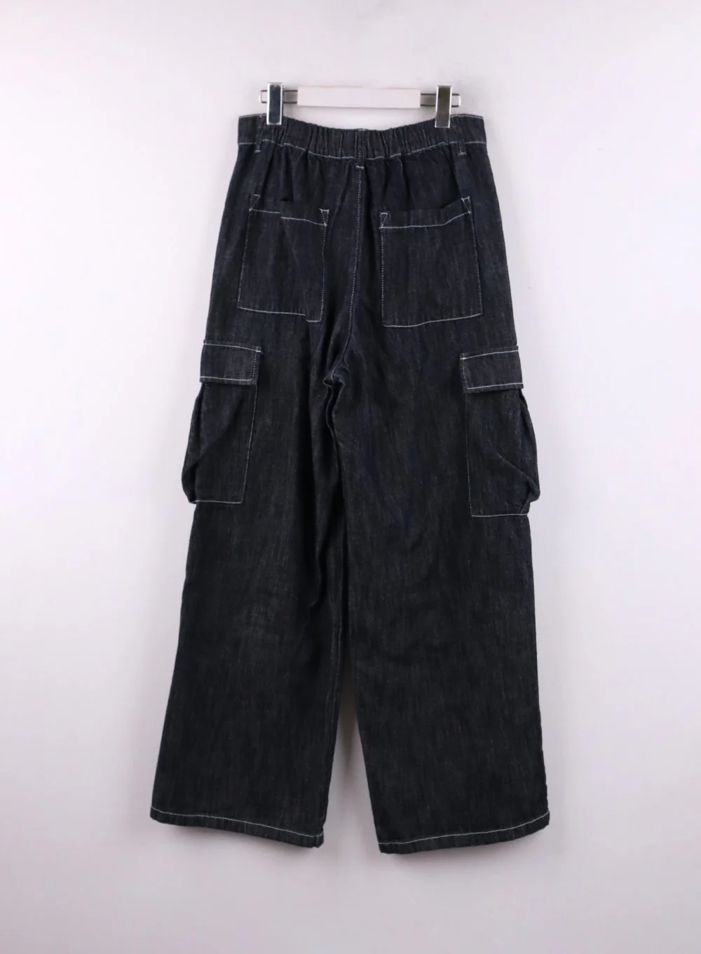 Denim Cargo Wide Leg Jeans CF407 - Image 8
