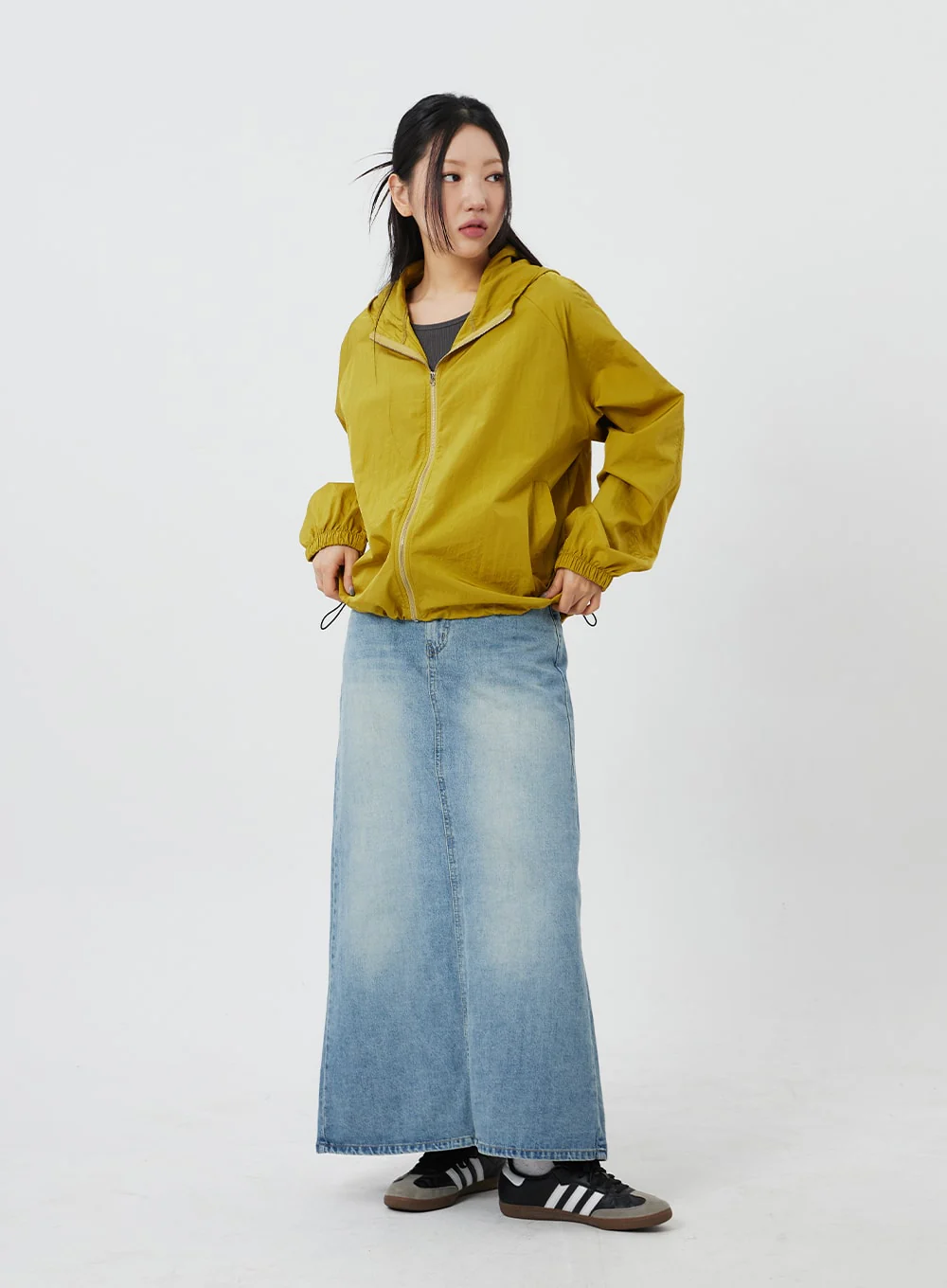 Denim Maxi Skirt CF324 - Image 13