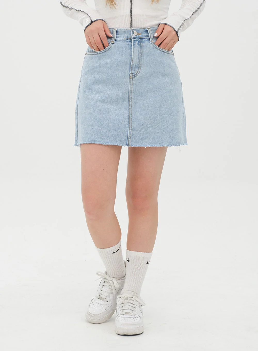 Denim Mini Skirt J28 - Image 10