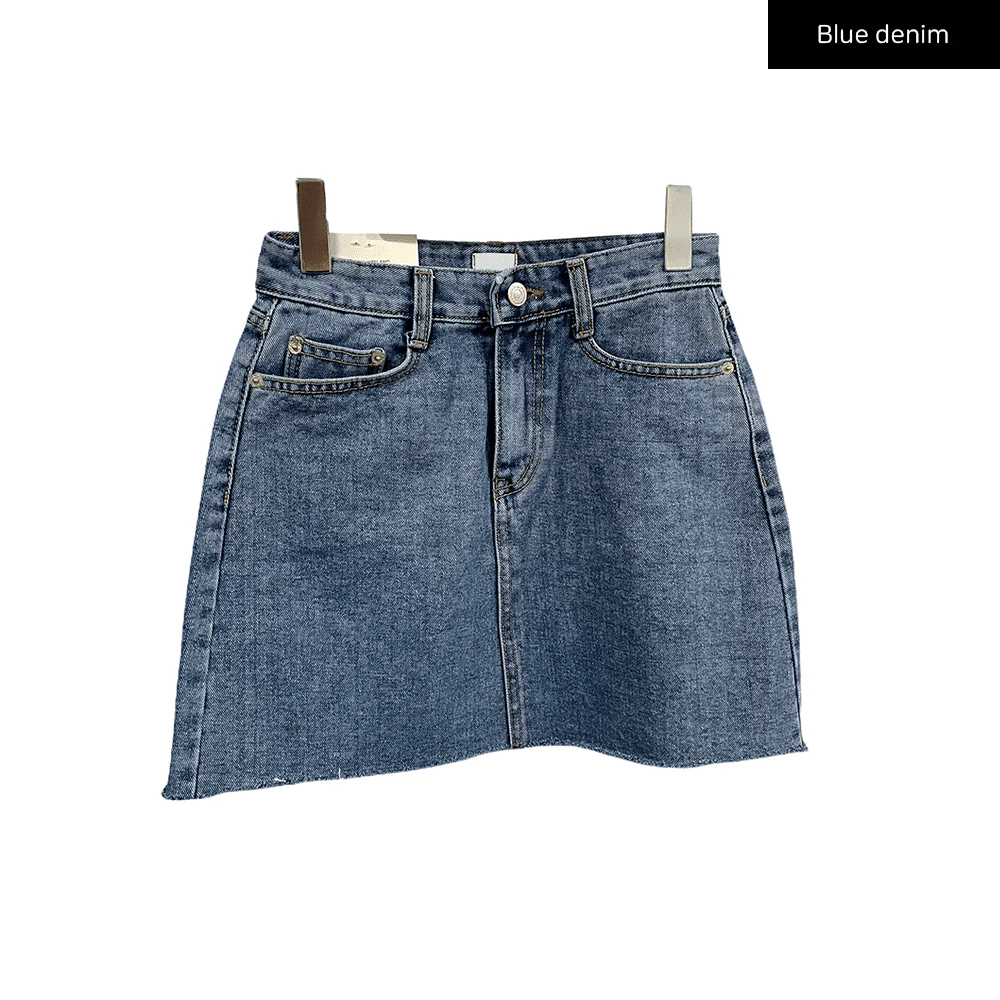 Denim Mini Skirt J28 - Image 16