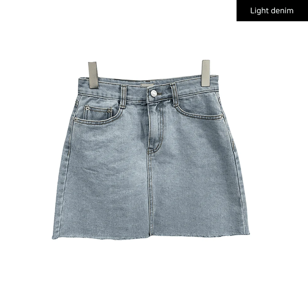 Denim Mini Skirt J28 - Image 17