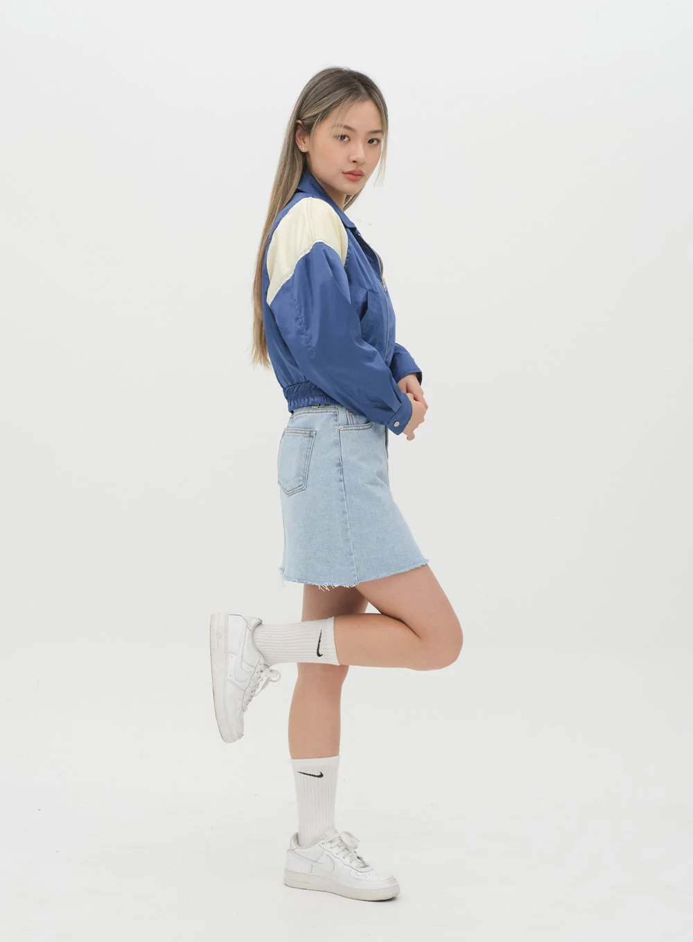 Denim Mini Skirt J28 - Image 9