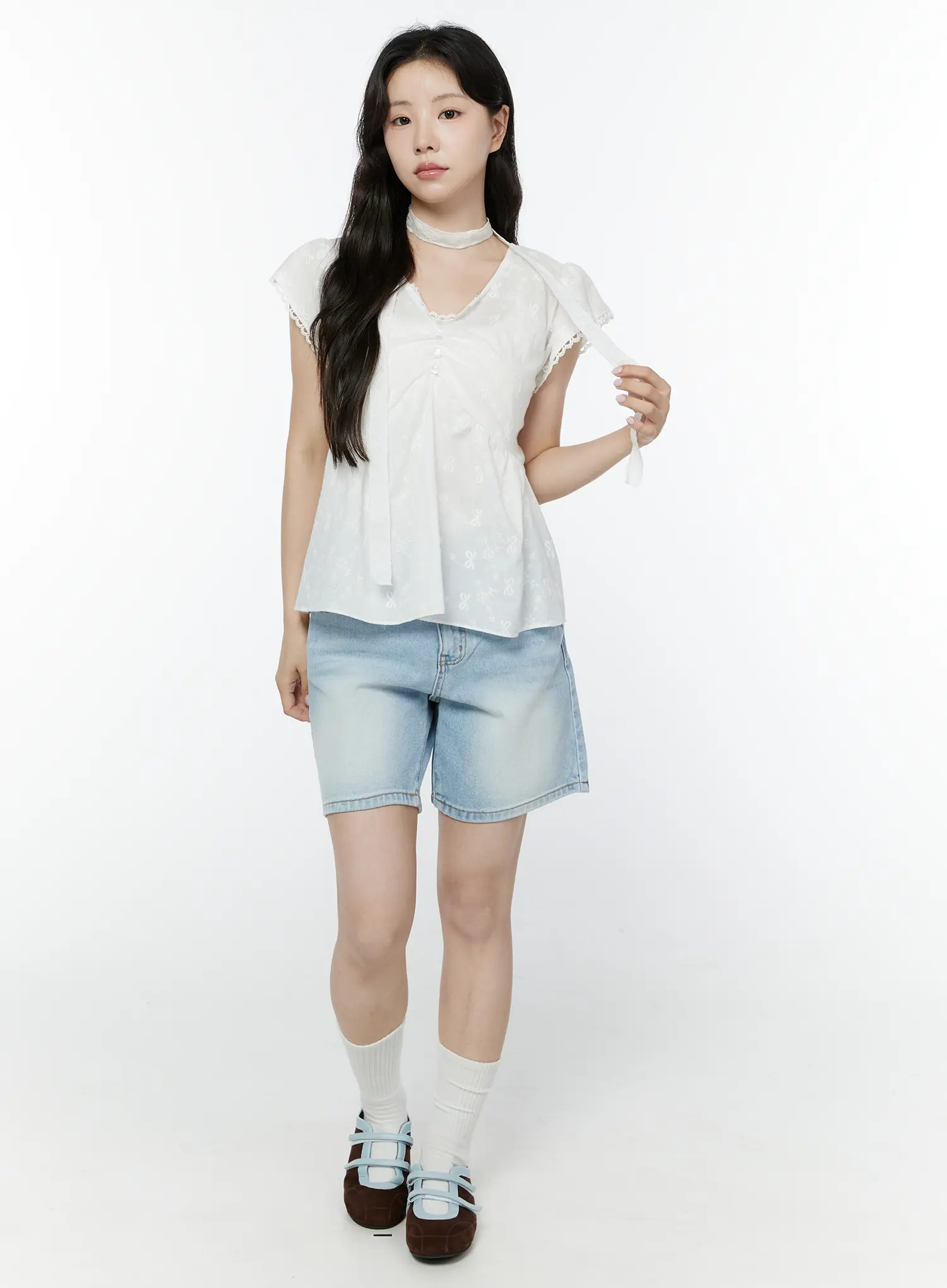 Denim Mom Shorts IY511 - Image 3