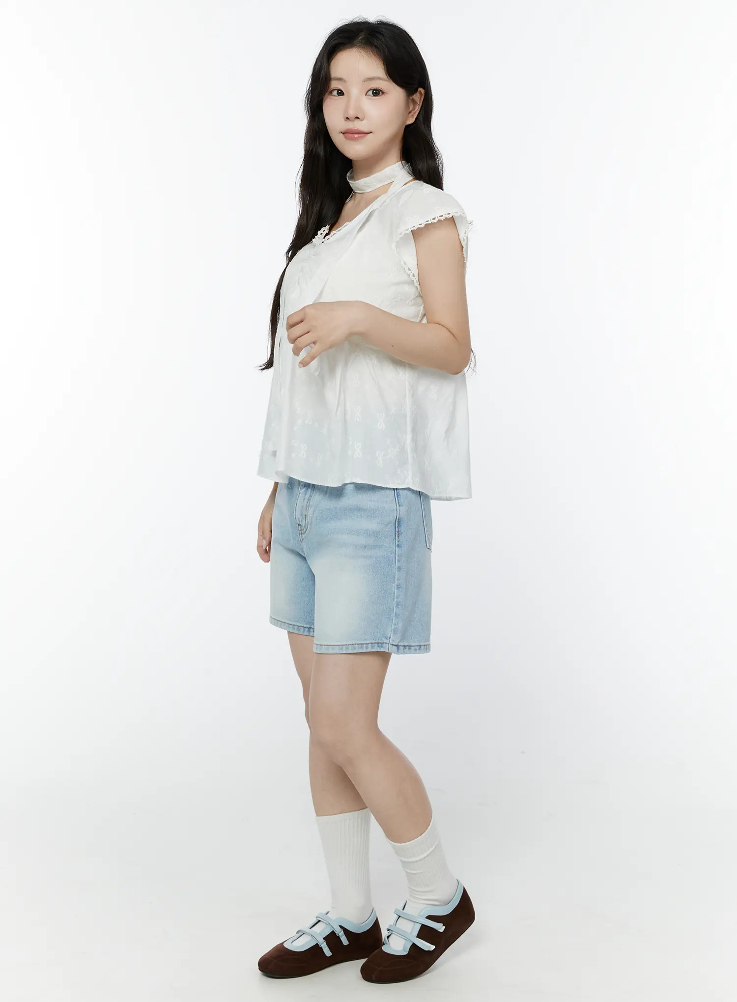 Denim Mom Shorts IY511 - Image 5
