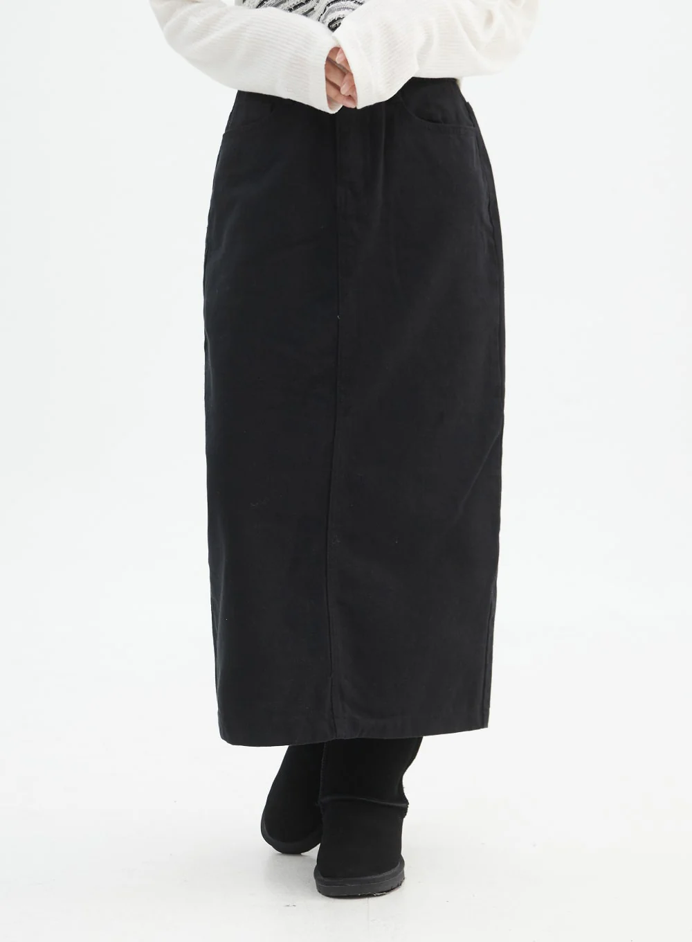 Denim Slit Maxi Skirt IN328 - Image 4
