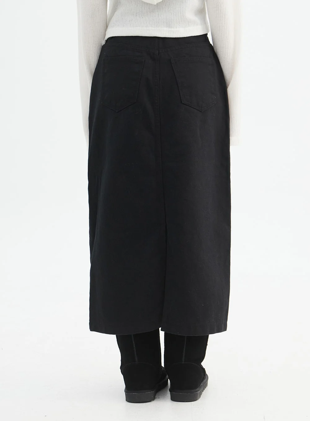 Denim Slit Maxi Skirt IN328 - Image 5