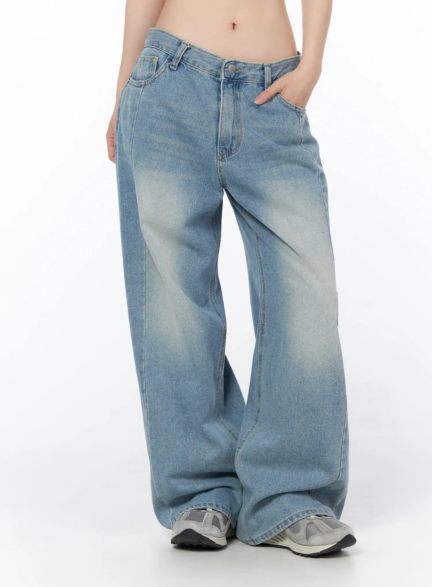 Diamante Relaxed Fit Wide Leg Jeans CY508 - Image 9