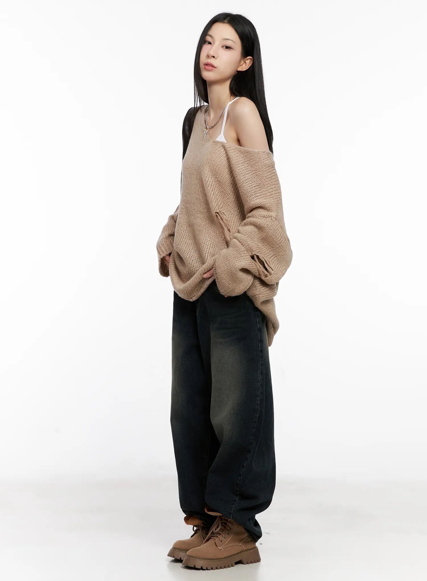 Distressed Loose Knit Sweater CG522 - Image 8
