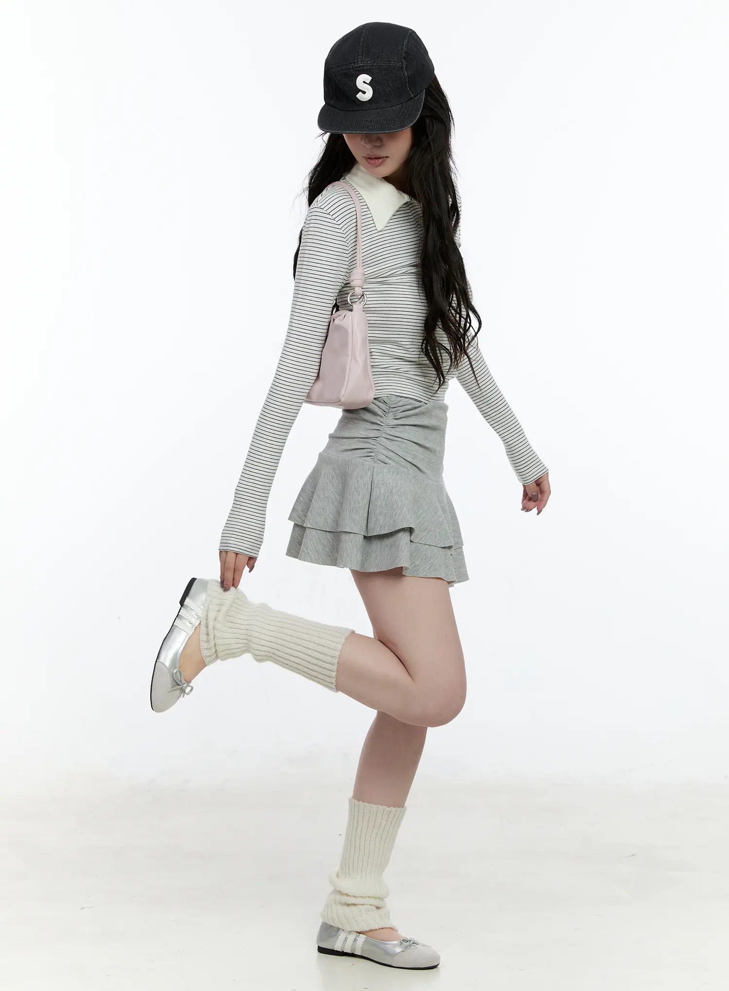 Double Layer Ruffle Mini Skirt CN517 - Image 2