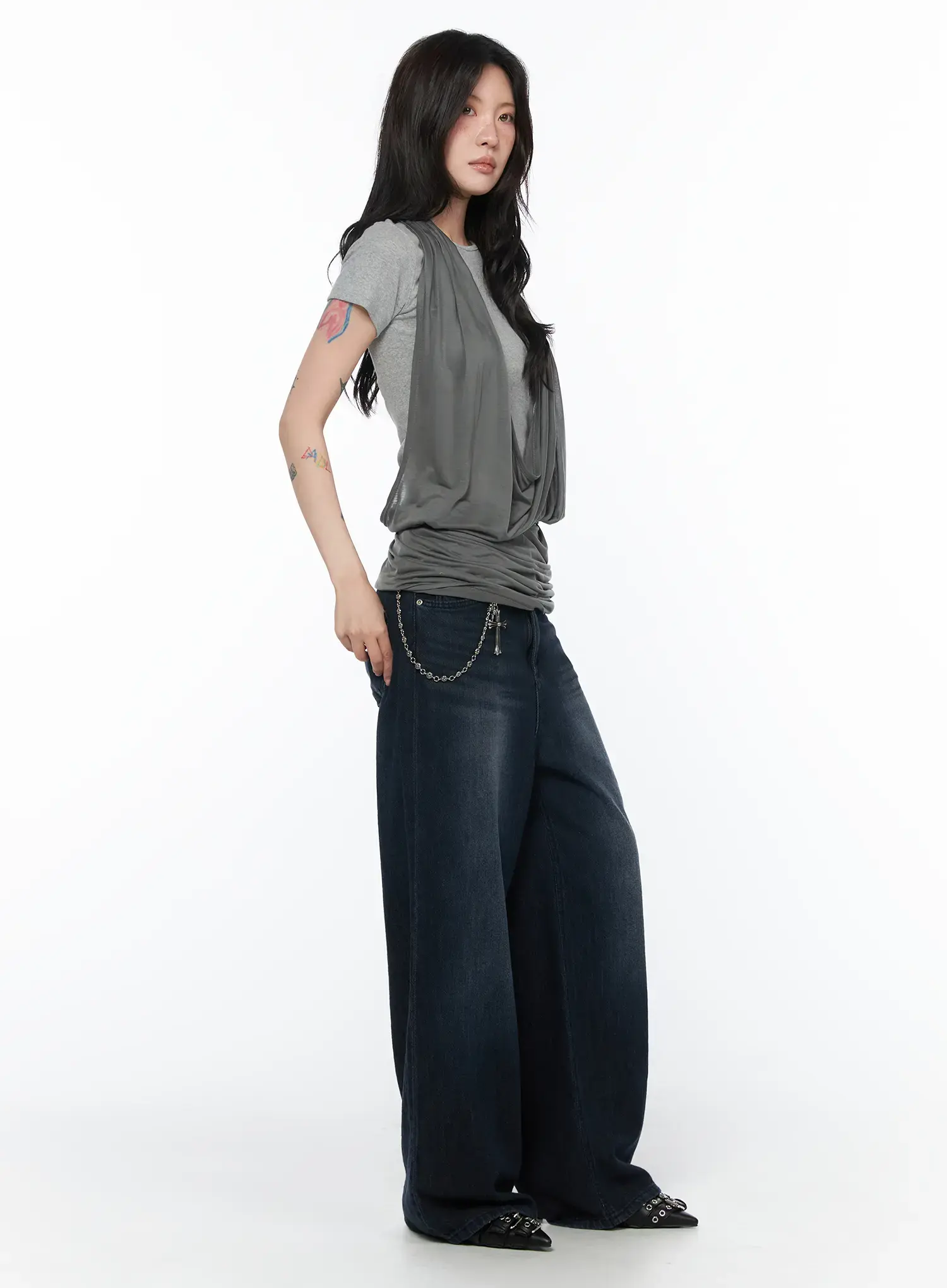 Draped Halter Neck Tank Top CA524 - Image 4