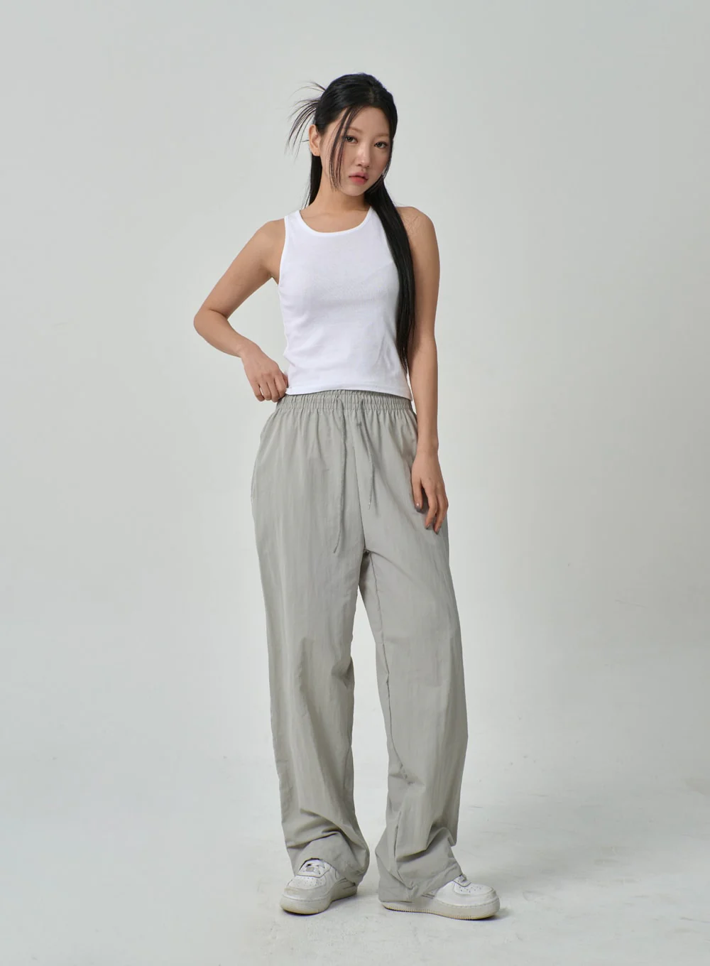 Drawstring Nylon Track Pants IF315 - Image 4