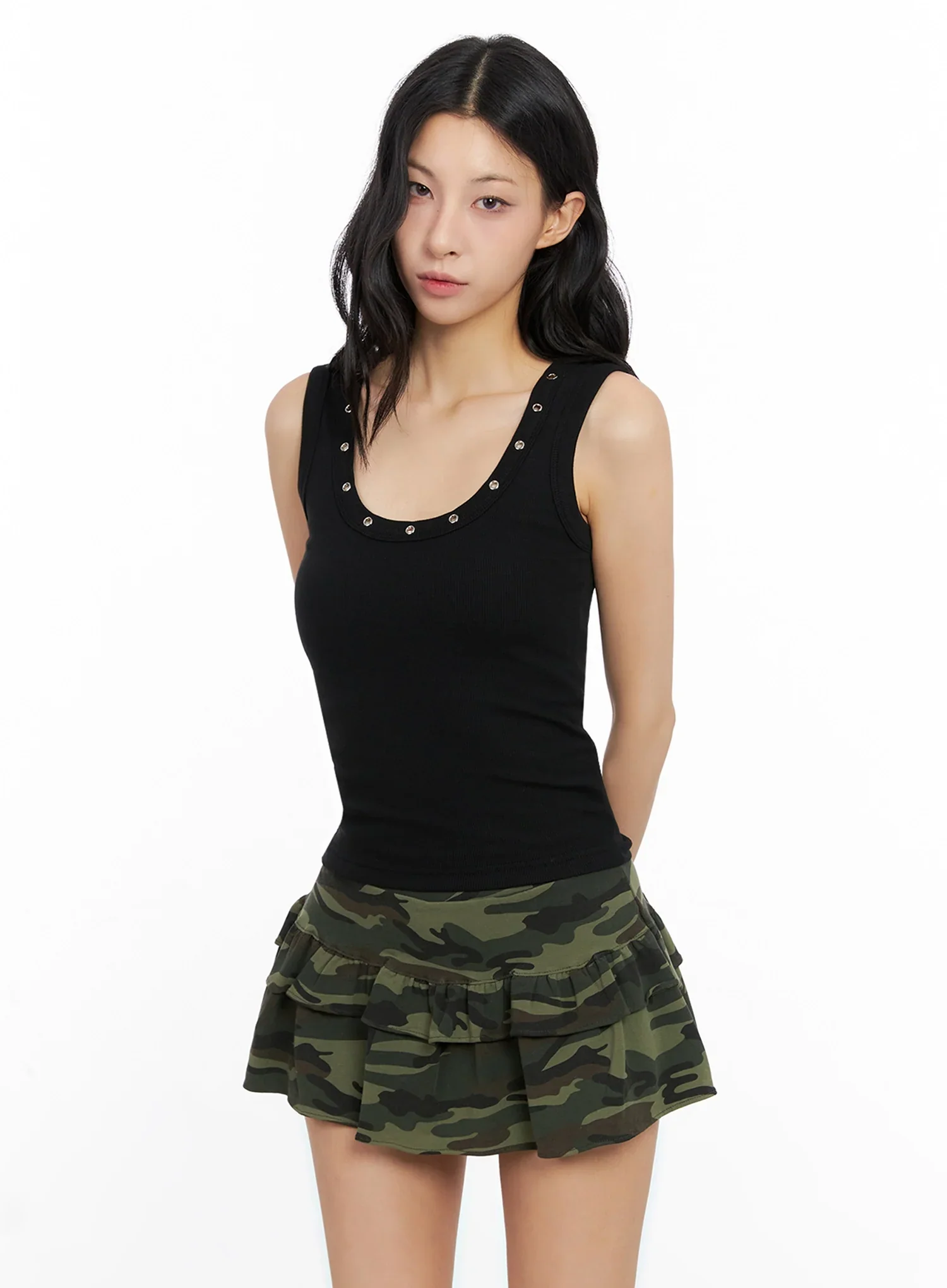 Edgy Eyelet Tank Top IG508 - Image 7