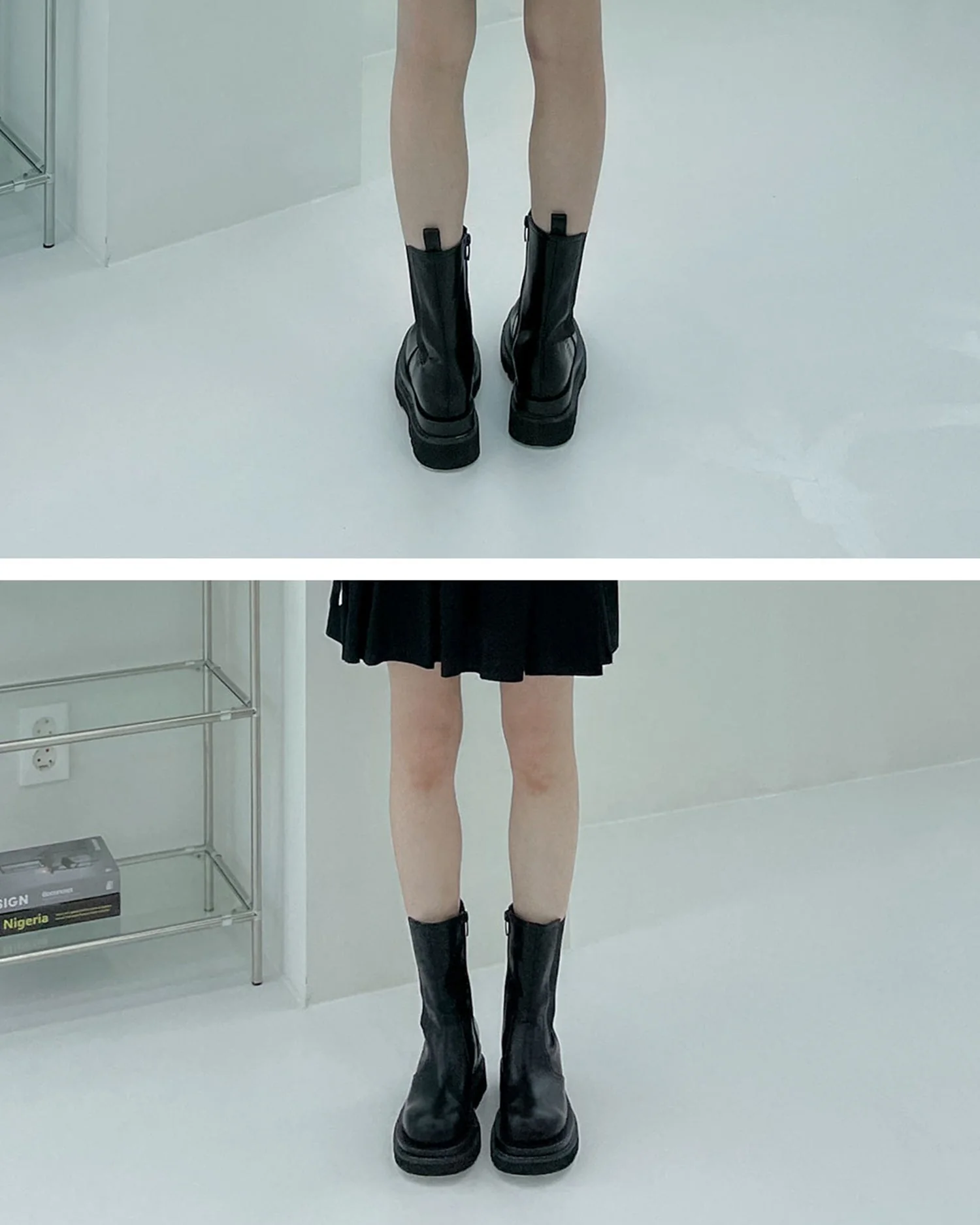 Elastic Gusset Ankle Zipper Boots CJ305 - Image 4