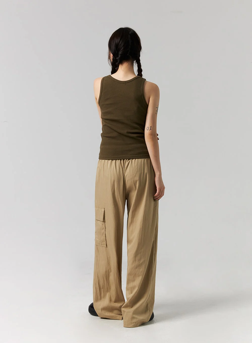 Elastic Waist Cargo Pants CG317 - Image 12