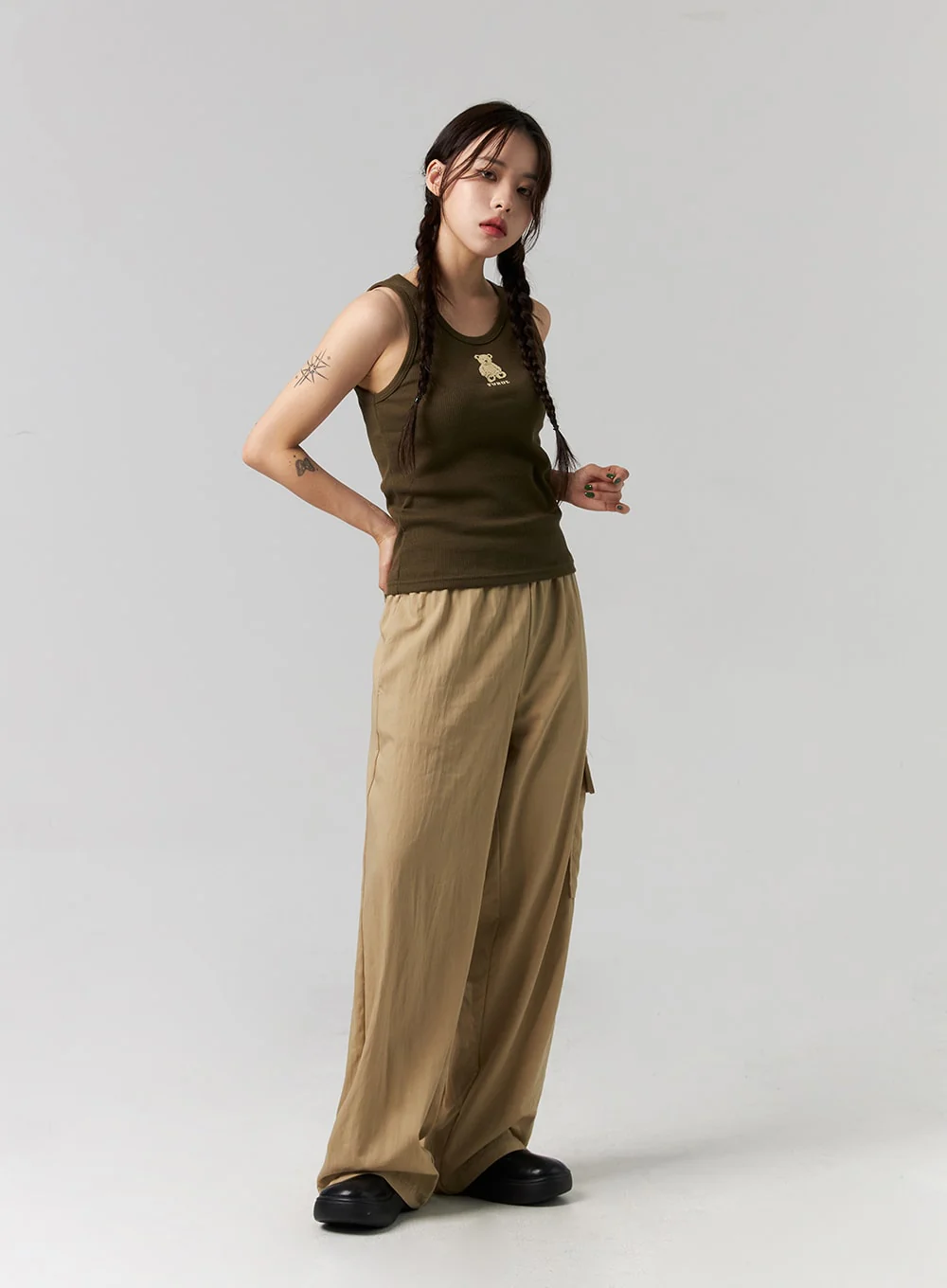 Elastic Waist Cargo Pants CG317 - Image 8