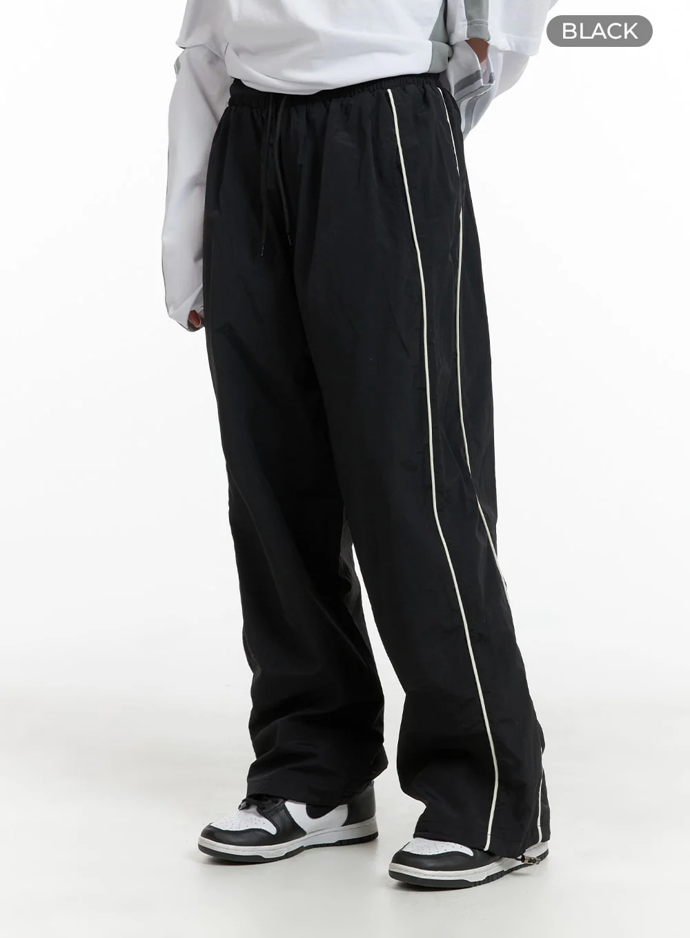 Elastic Waist Contrasting Trim Sweatpants CM407 - Image 7