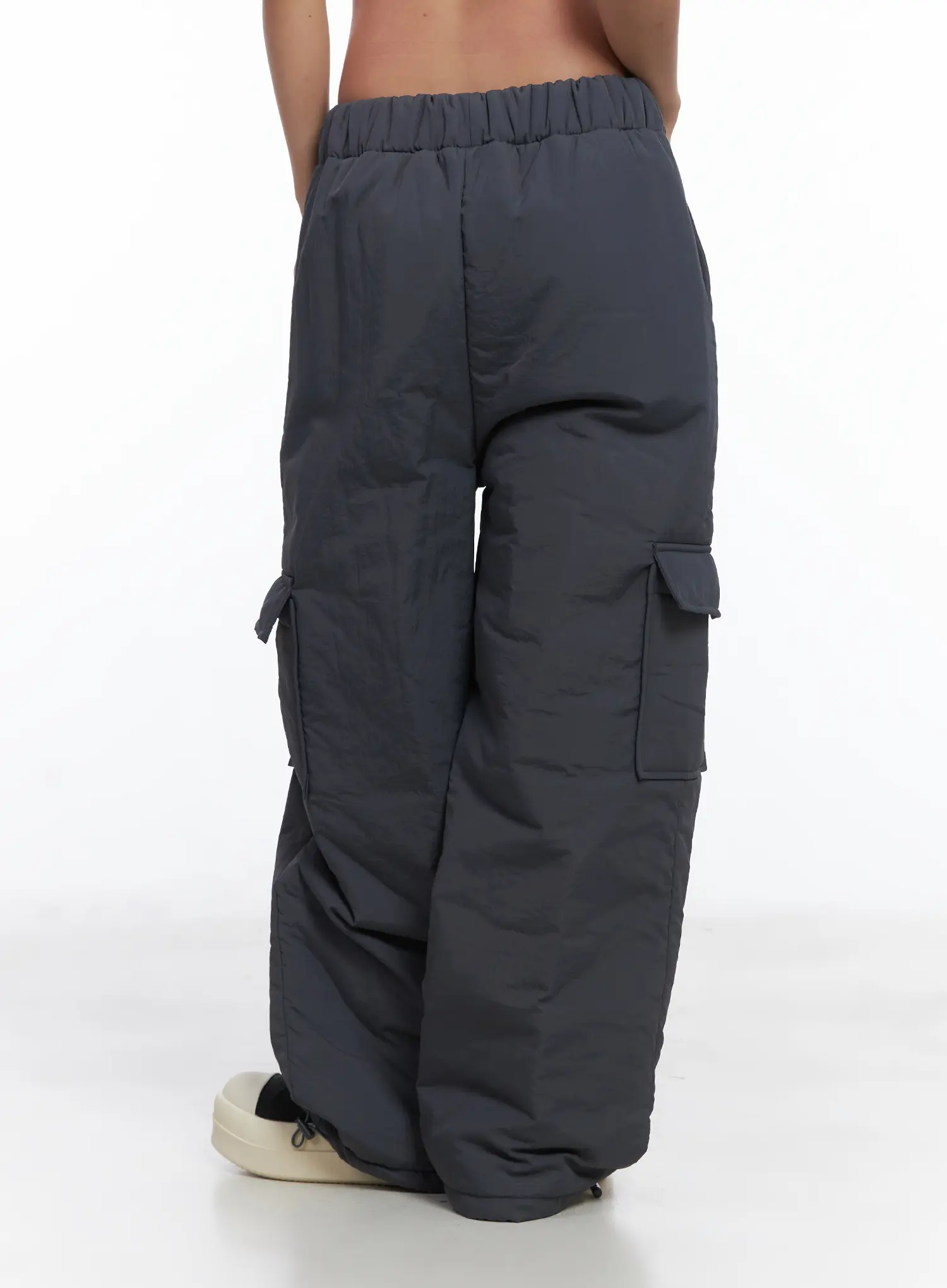 Elastic Waist Wide Cargo Trousers CJ512 - Image 4