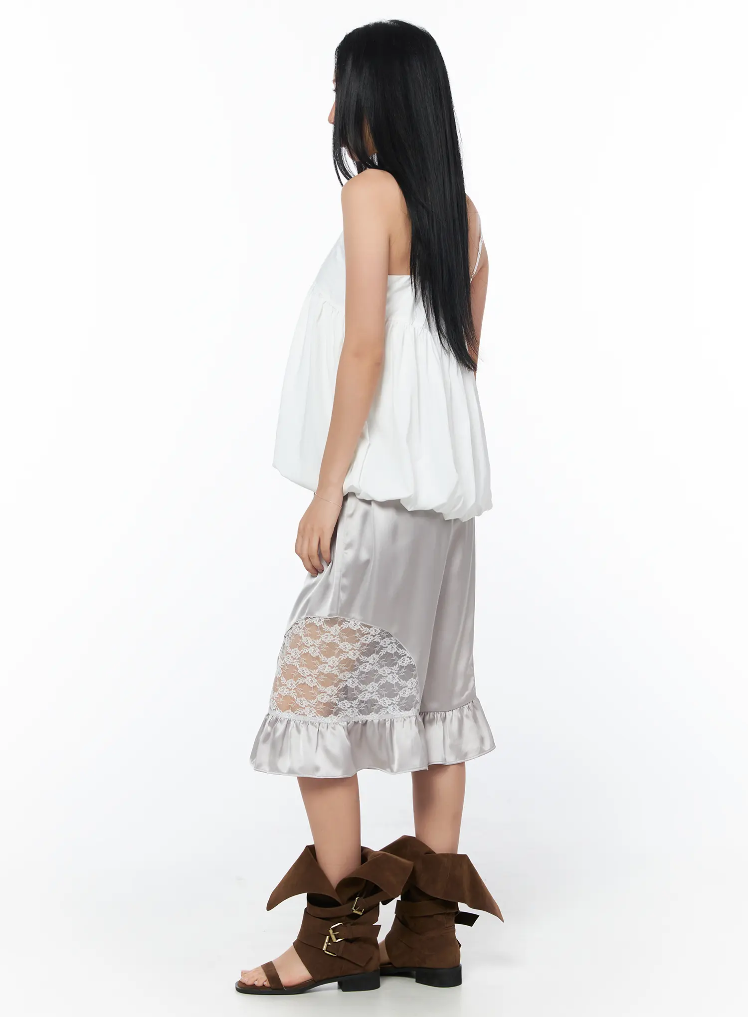 Elegant Balloon Hem Sleeveless Top CY512 - Image 4