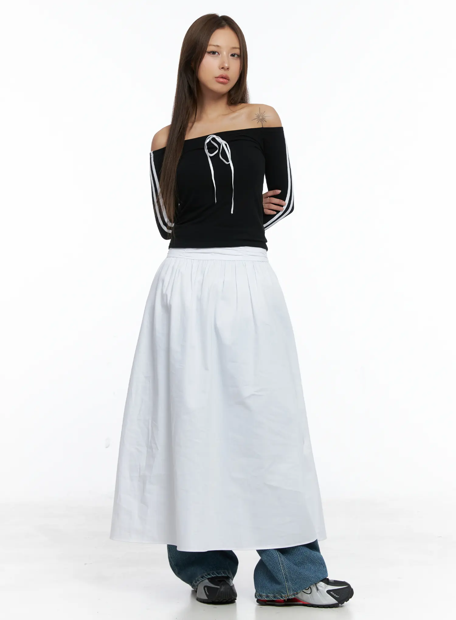 Elegant Flare Long Skirt CS504 - Image 5