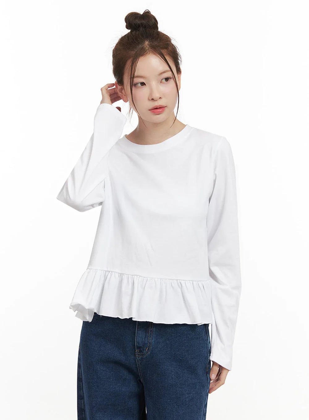 Elegant Frill Long-Sleeve Top IJ530 - Image 13