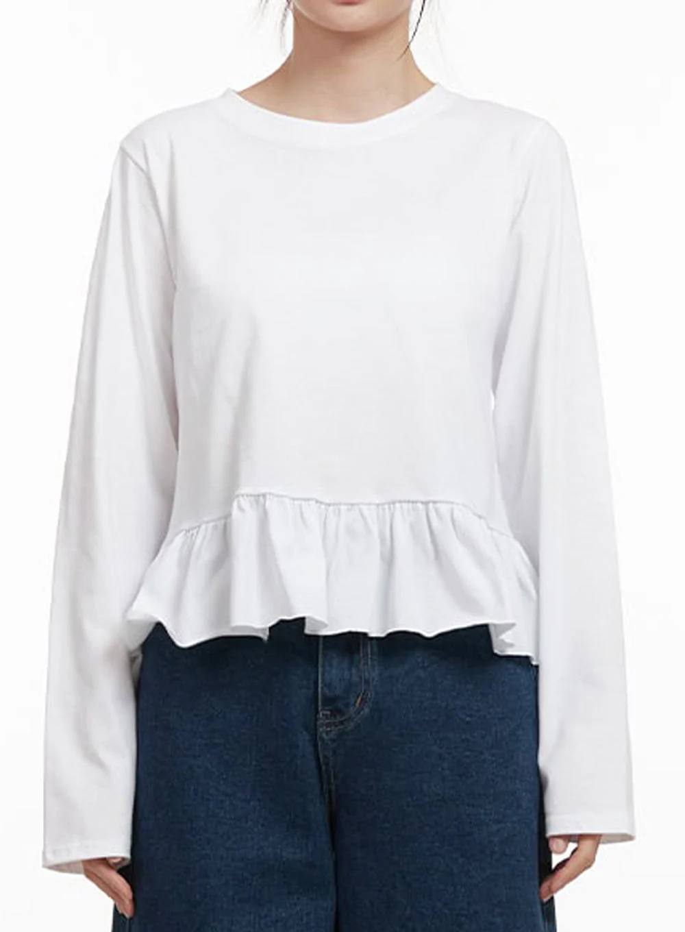 Elegant Frill Long-Sleeve Top IJ530 - Image 3