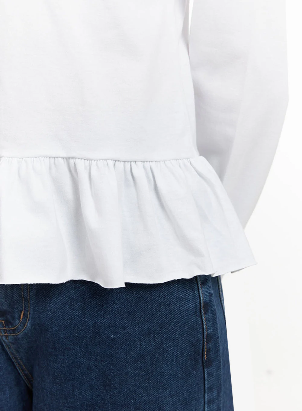Elegant Frill Long-Sleeve Top IJ530 - Image 5