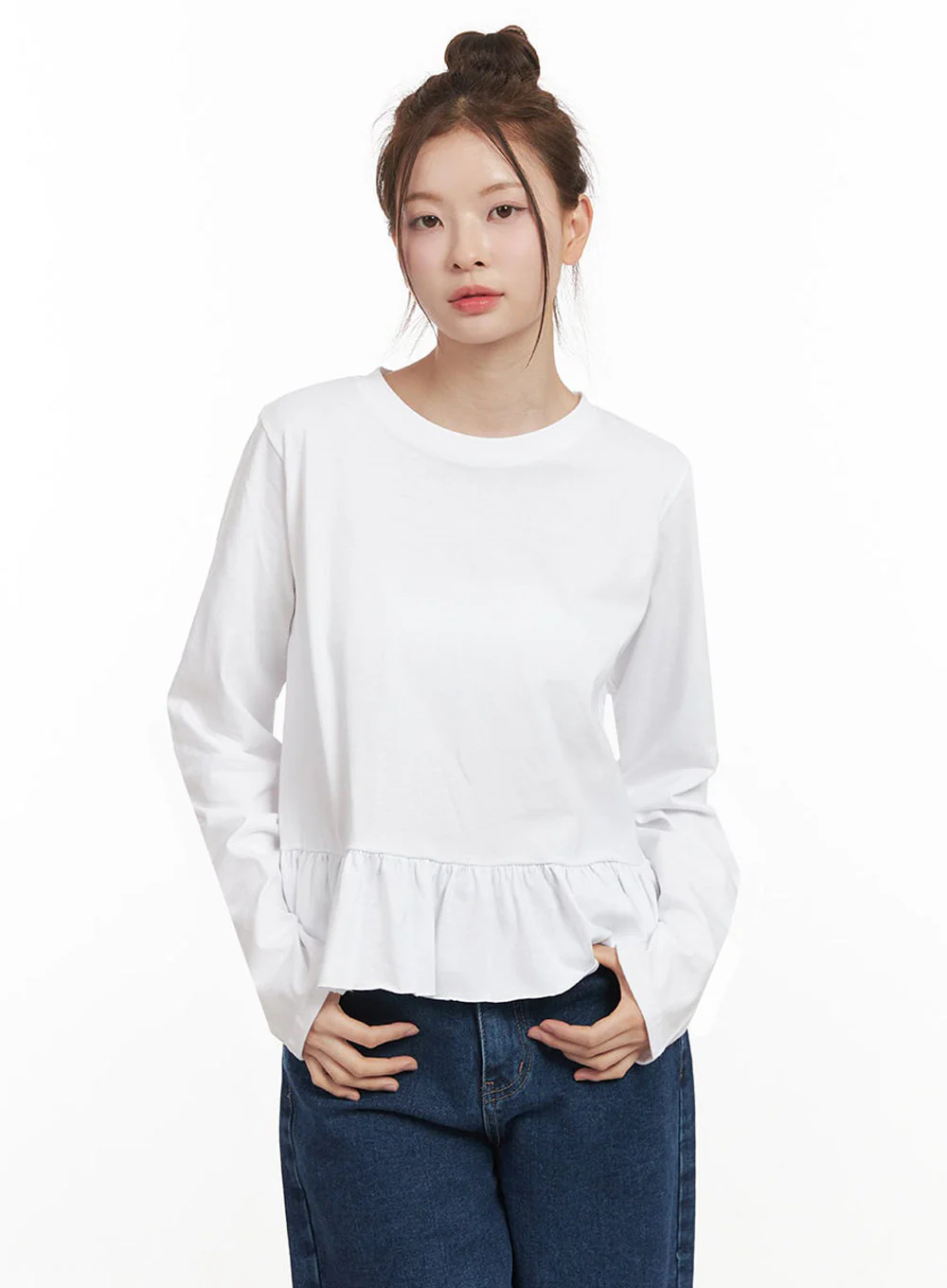 Elegant Frill Long-Sleeve Top IJ530 - Image 7