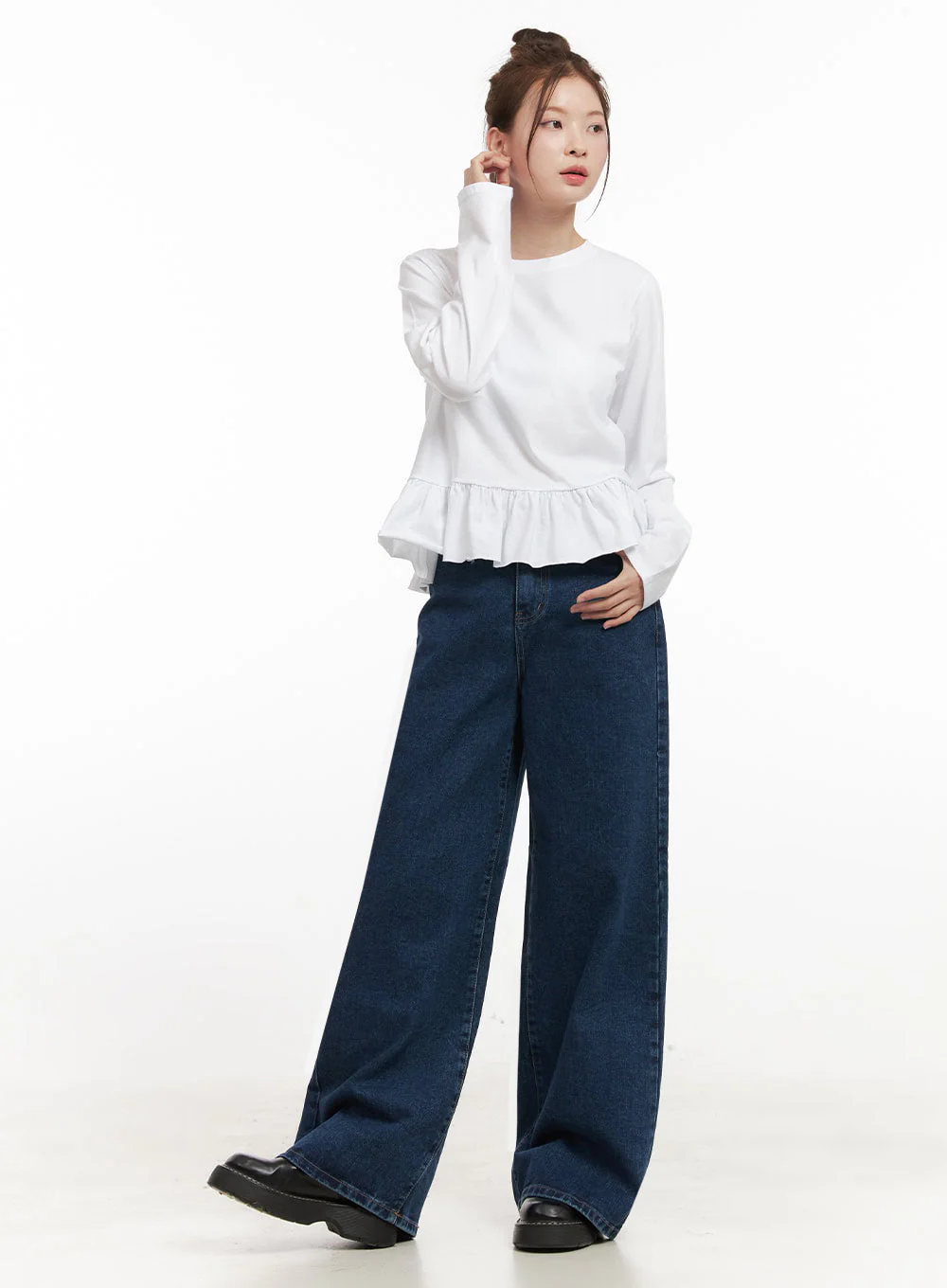 Elegant Frill Long-Sleeve Top IJ530 - Image 9