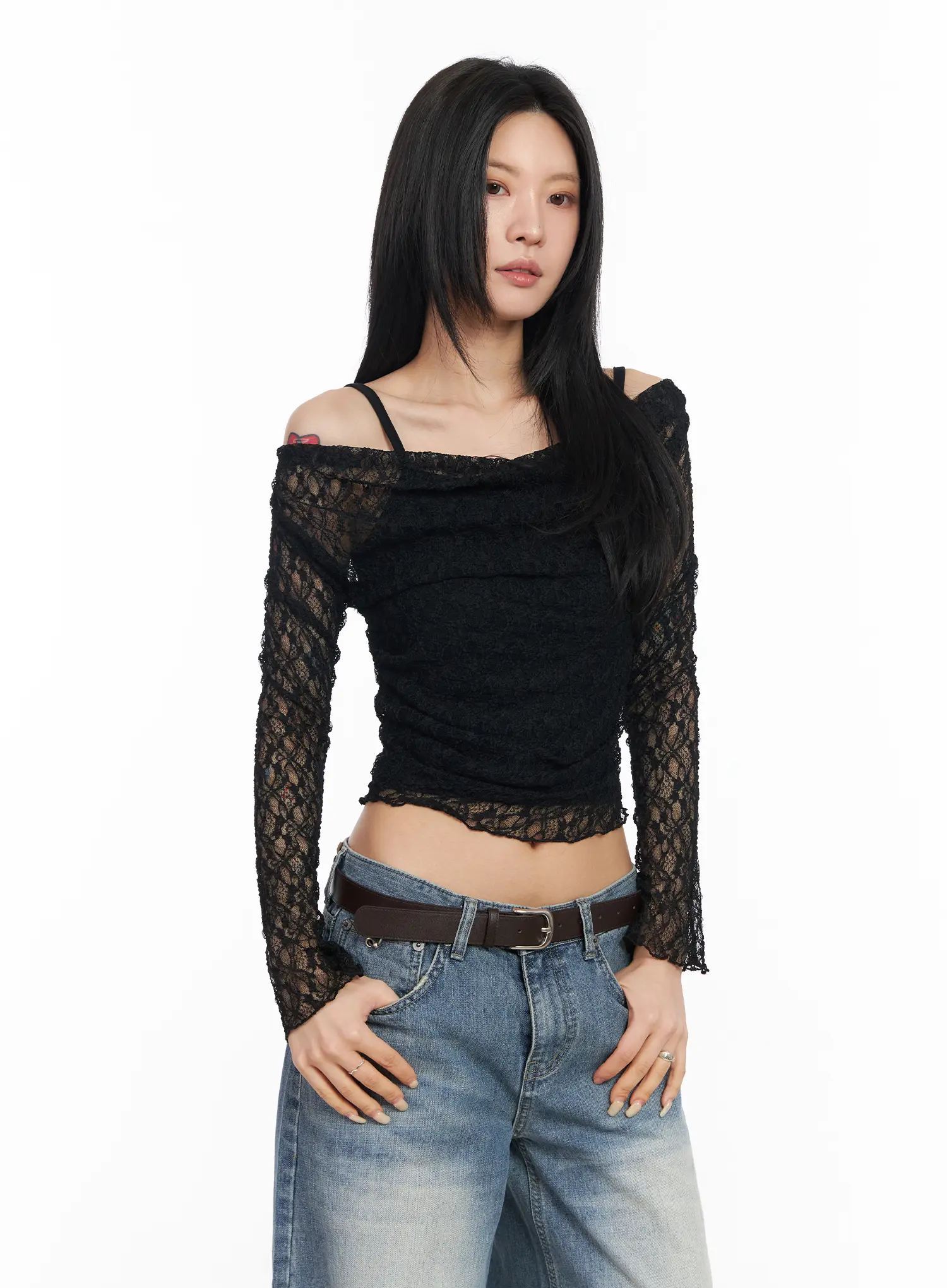 Elegant Lace Off-Shoulder Blouse CM516 - Image 2