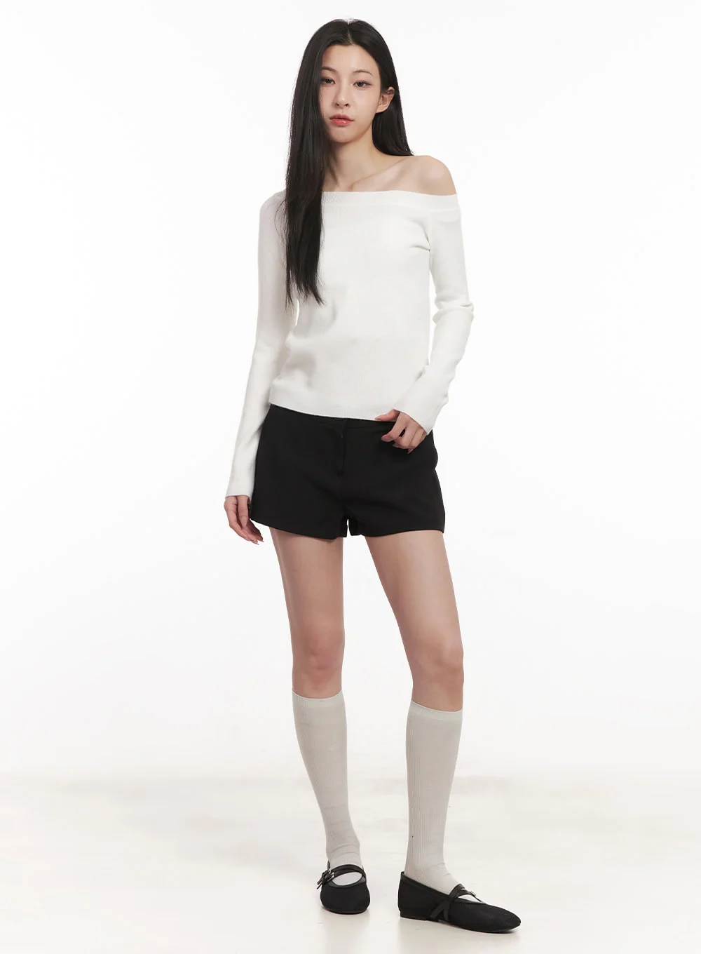 Elegant Off Shoulder Knit Top CN415 - Image 6