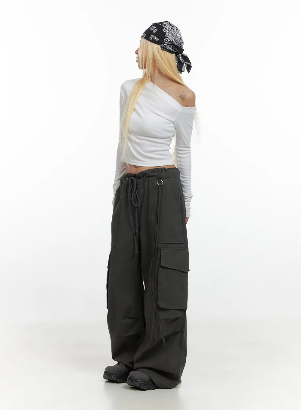 Elegant One-Shoulder Fitted Cropped Long Sleeve CS425 - Image 5