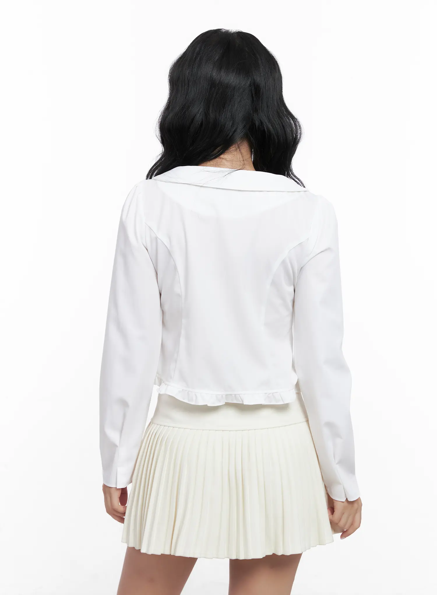 Elegant Pintuck Lace Blouse CN514 - Image 7