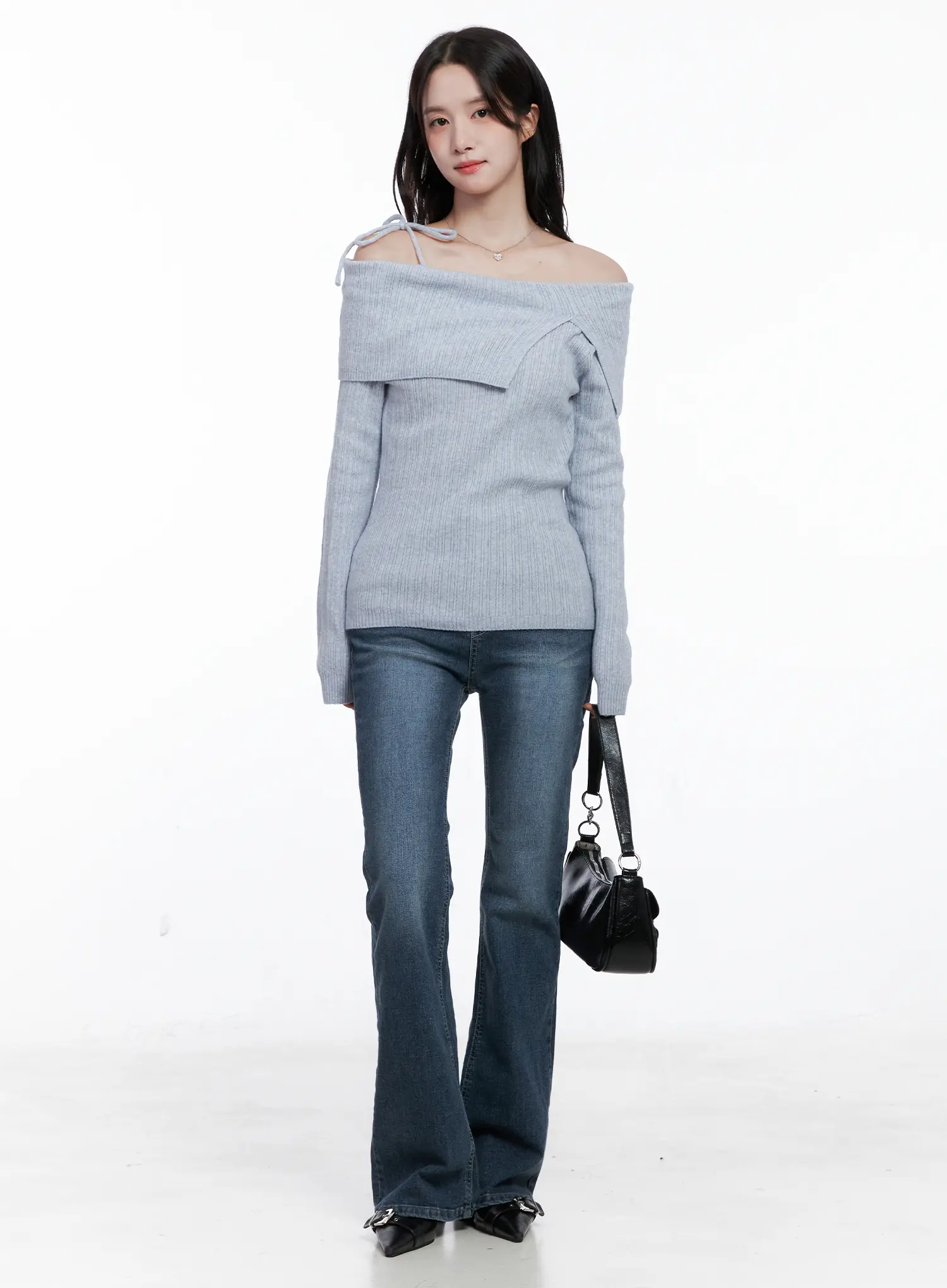 Elegant Ribbon Off-Shoulder Top CS519 - Image 2