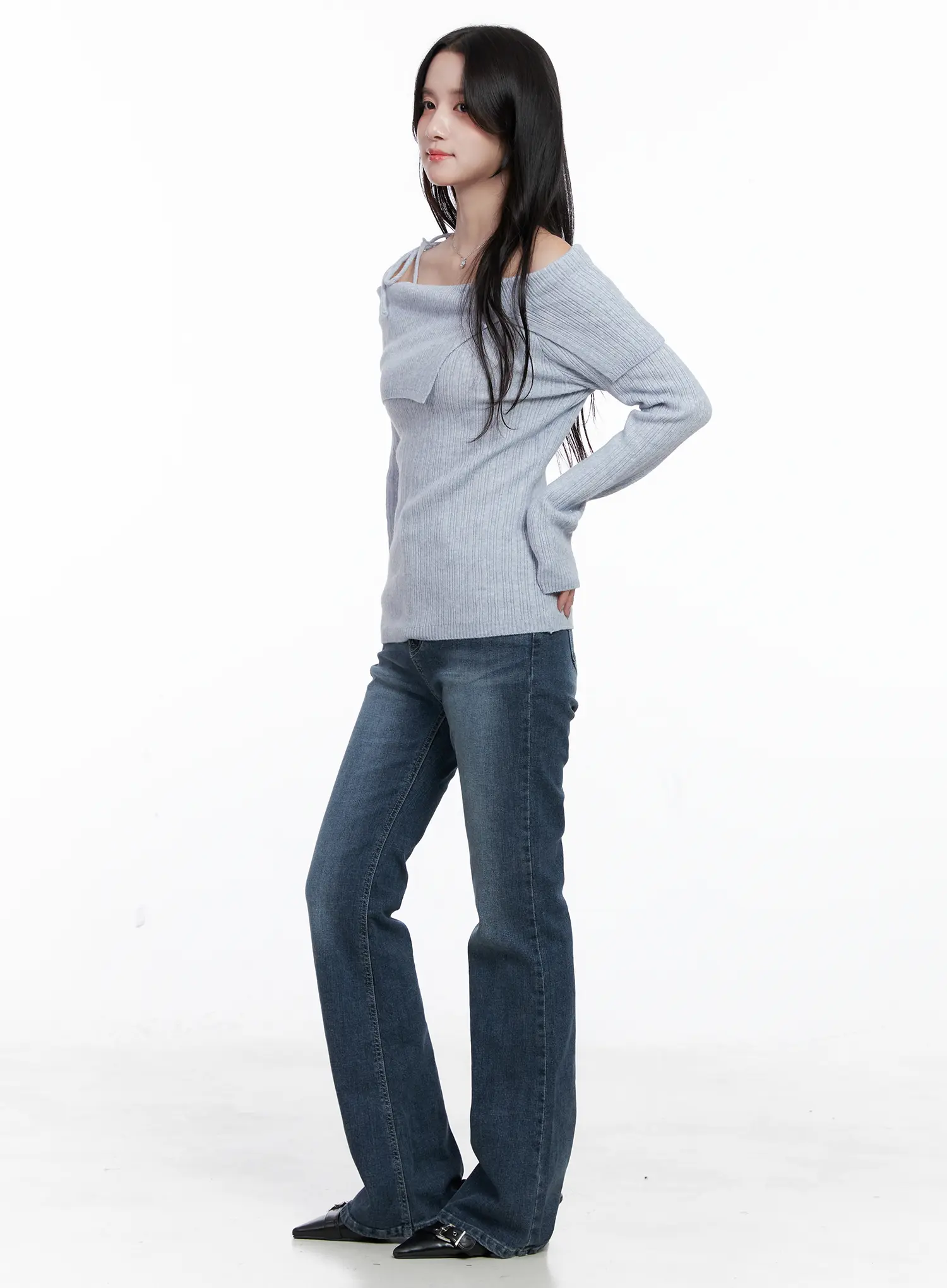 Elegant Ribbon Off-Shoulder Top CS519 - Image 6