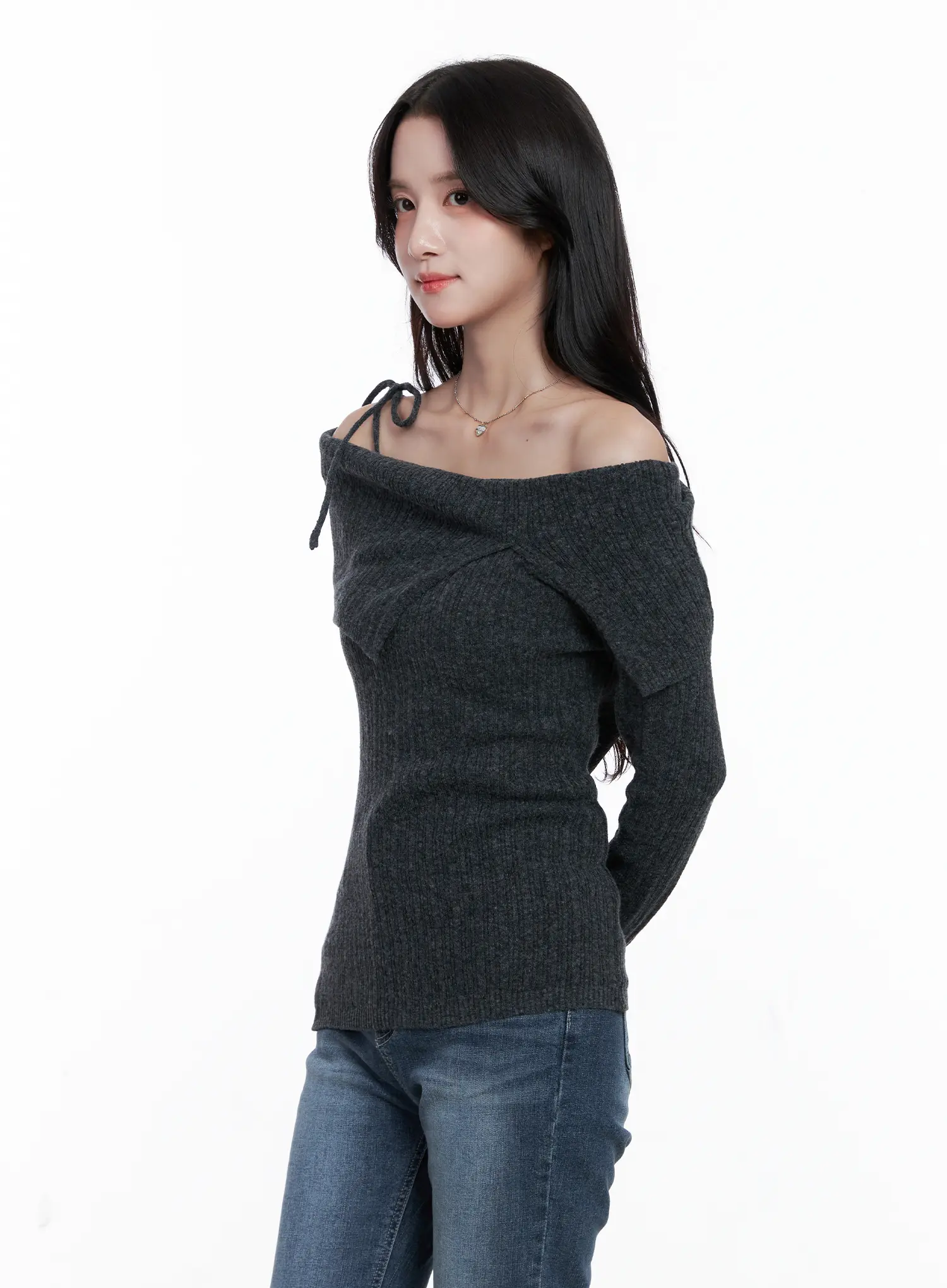 Elegant Ribbon Off-Shoulder Top CS519 - Image 9