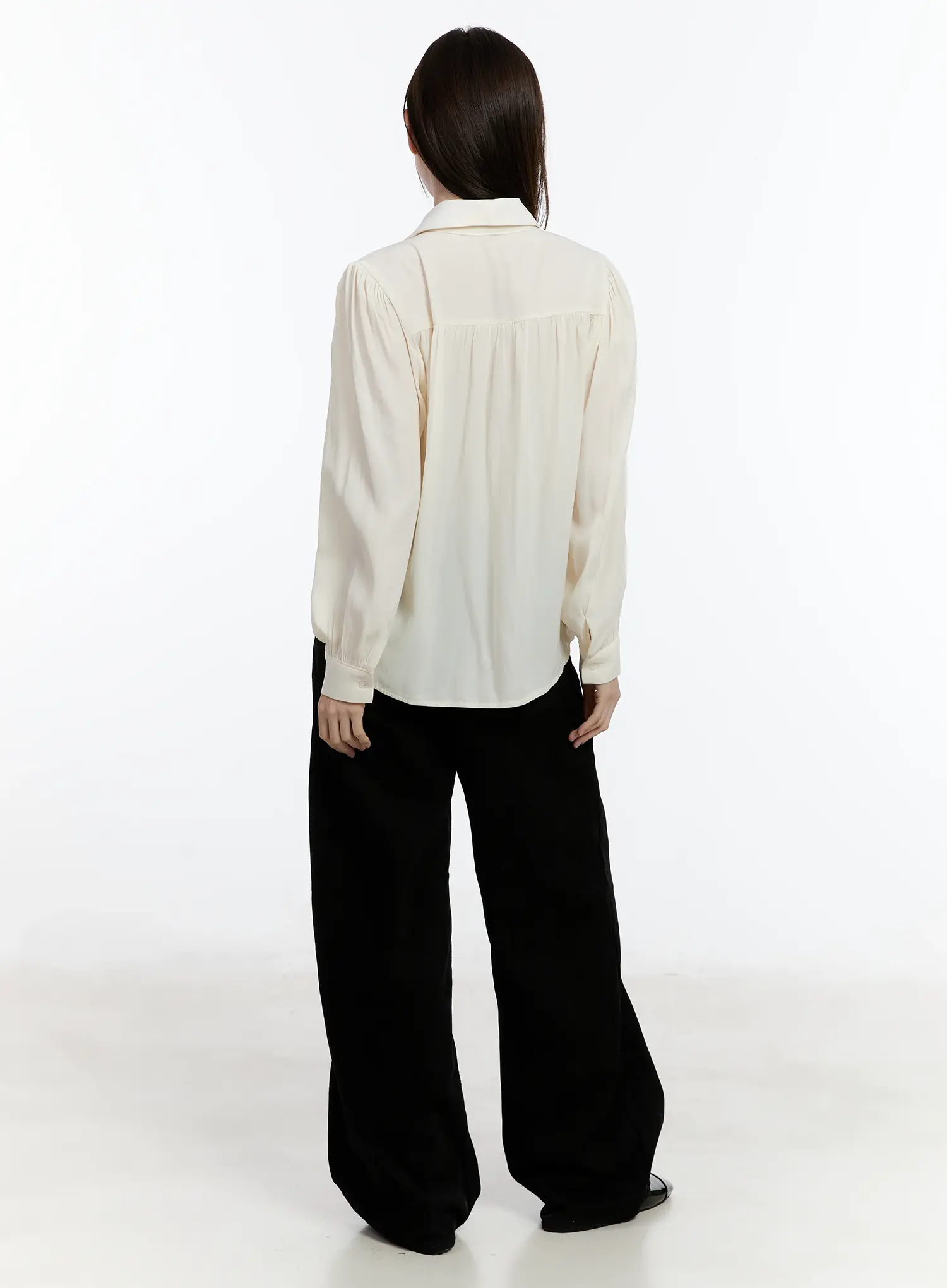 Elegant Shirred Chiffon Blouse ID511 - Image 4