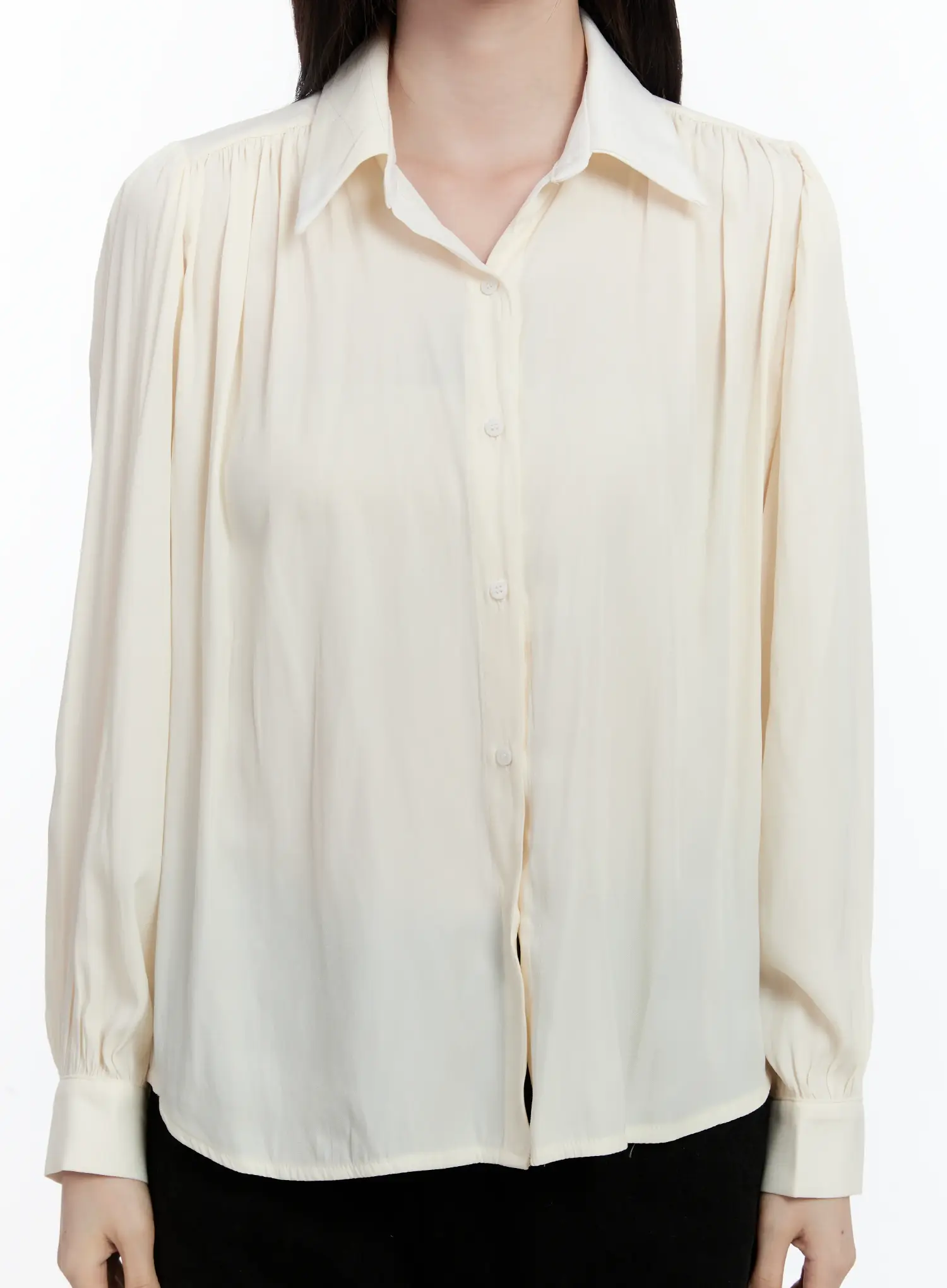 Elegant Shirred Chiffon Blouse ID511 - Image 8