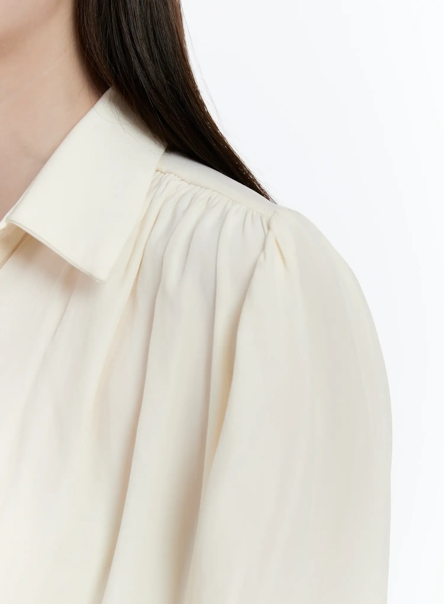 Elegant Shirred Chiffon Blouse ID511 - Image 9