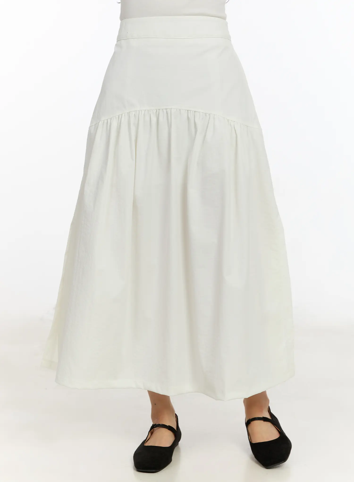 Elegant Shirred Flare Maxi Skirt CM505 - Image 2