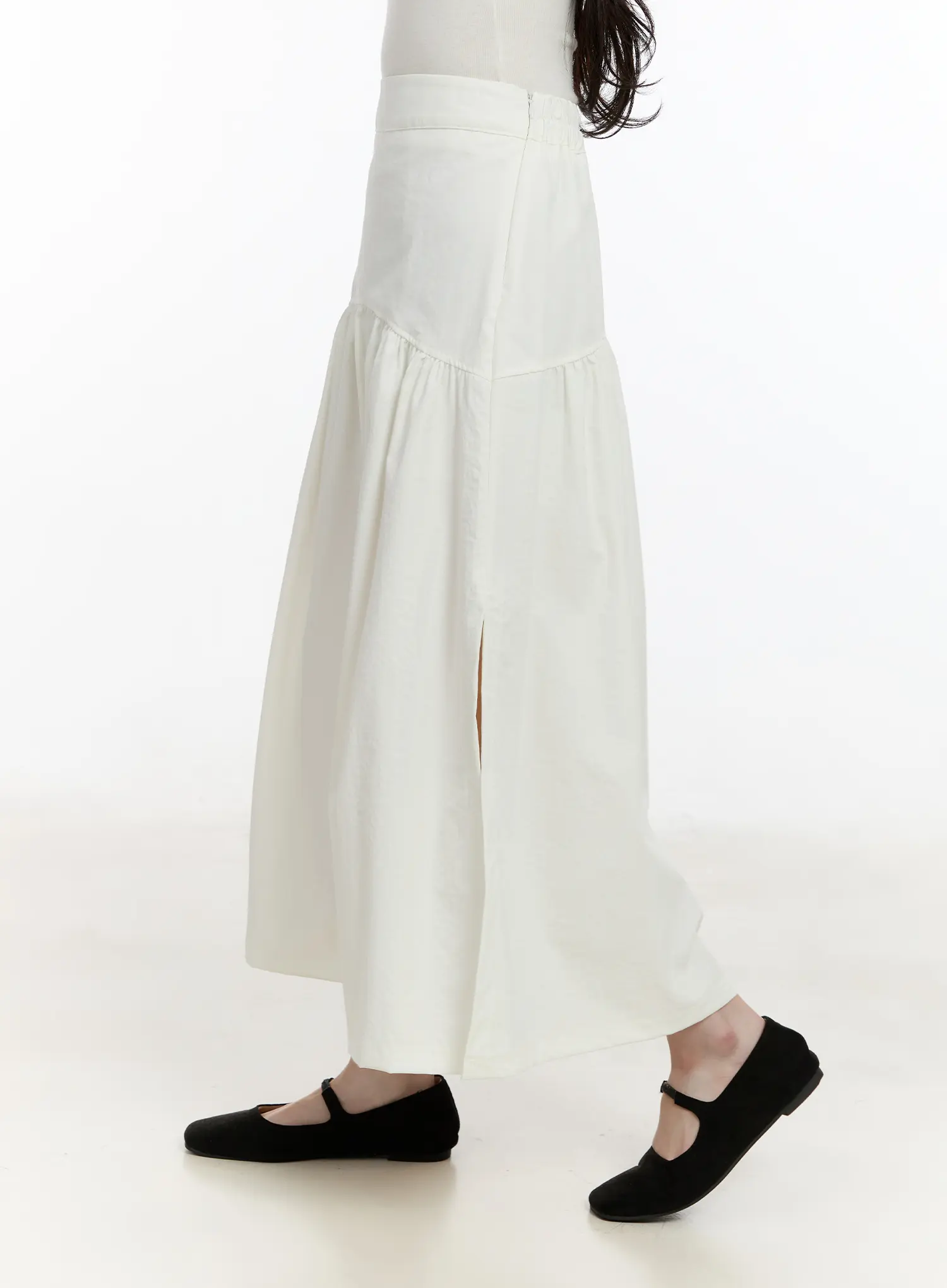 Elegant Shirred Flare Maxi Skirt CM505 - Image 5