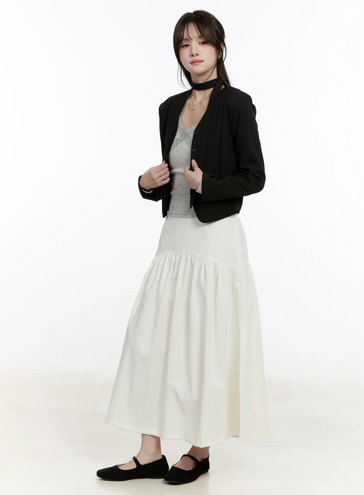 Elegant Shirred Flare Maxi Skirt CM505 - Image 6