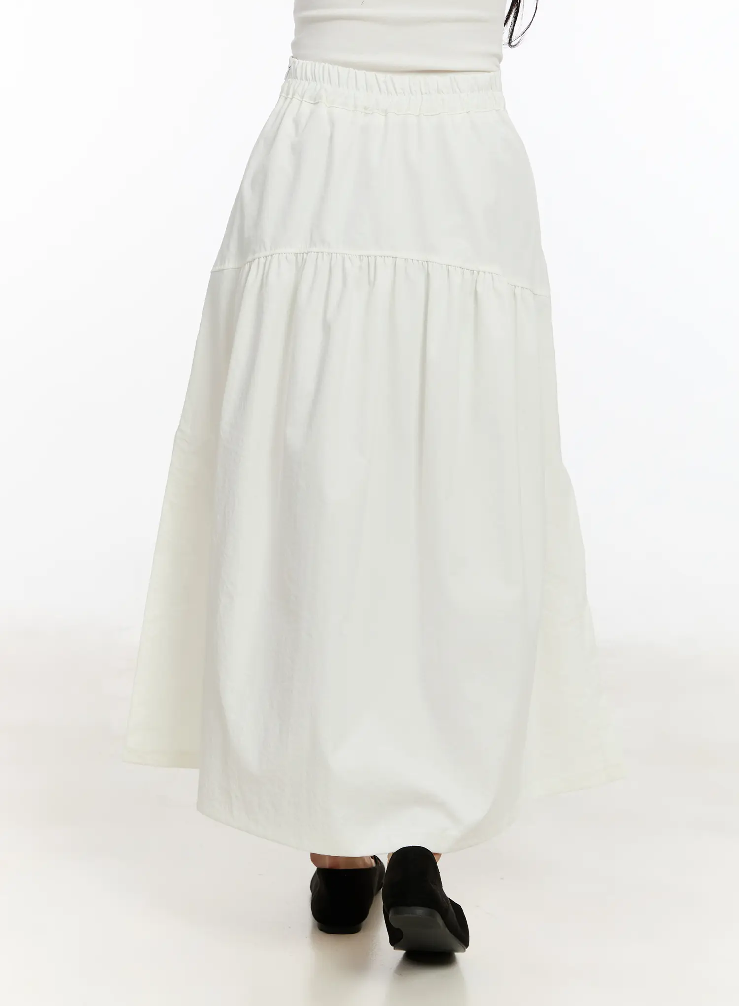 Elegant Shirred Flare Maxi Skirt CM505 - Image 7