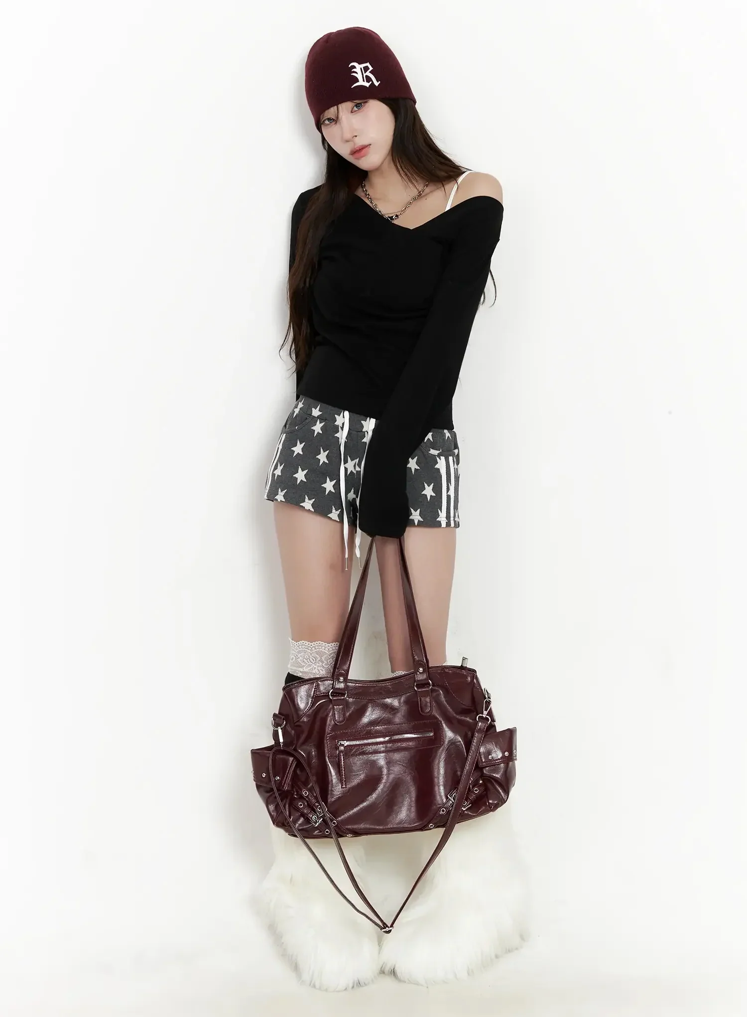 Elegant Shirred V-Neck Top IN514 - Image 10