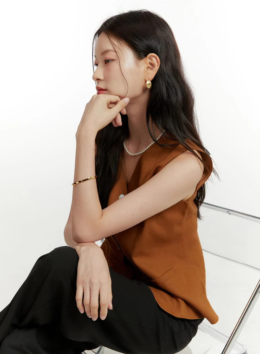 Elegant Silver Bangle OU419 - Image 3