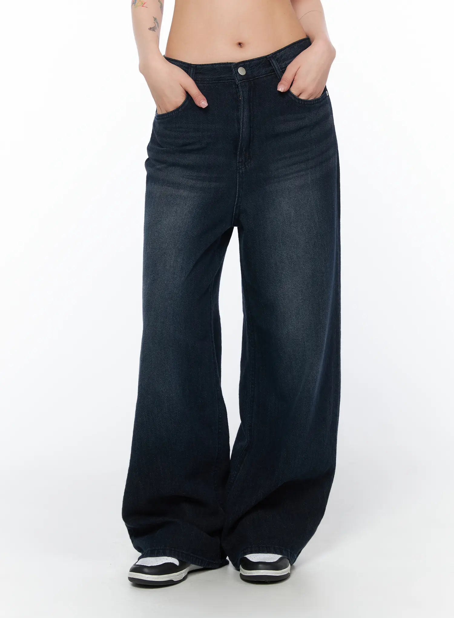 Ellie Washed Wide Leg Jeans CA524 - Image 10