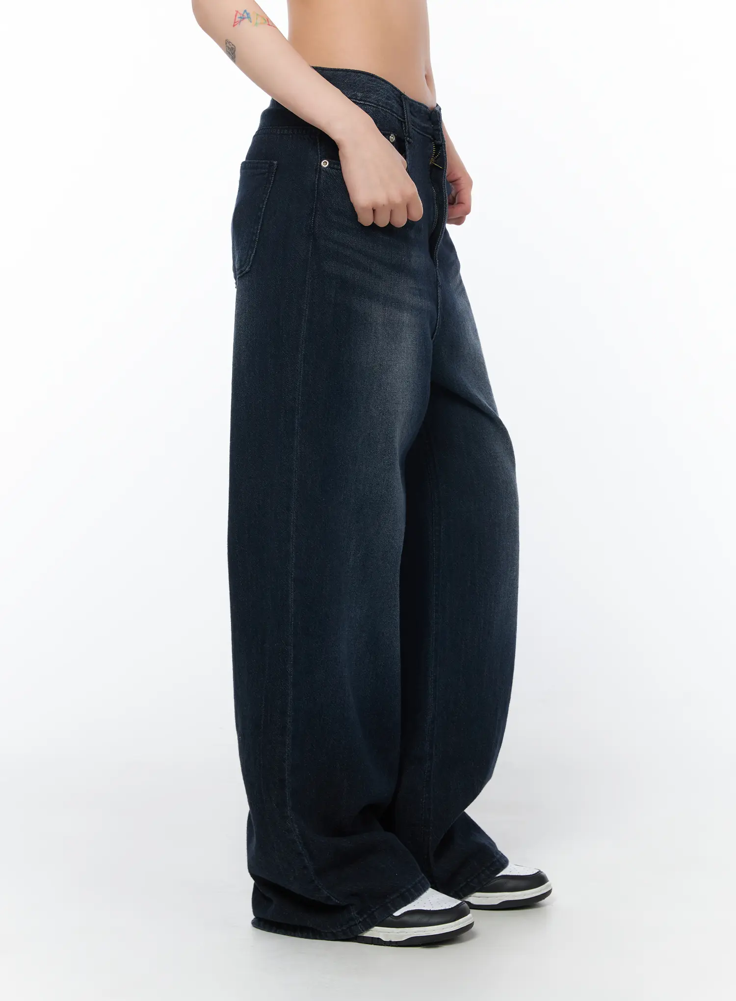 Ellie Washed Wide Leg Jeans CA524 - Image 3